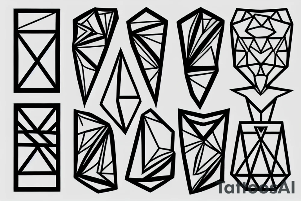 Geometric lightning tattoo idea