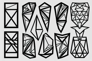 Geometric lightning tattoo idea