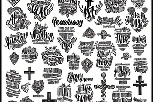A cross with the words every little thing the high the hurt the shine the sting tattoo idea