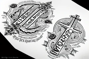 A cross with the words every little thing the high the hurt the shine the sting tattoo idea