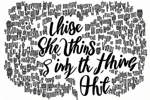 A cross with the words every little thing the high the hurt the shine the sting tattoo idea