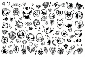 Baby cute love tattoo idea