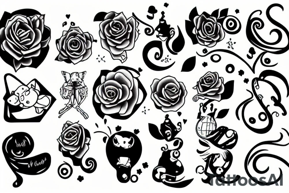 Baby cute love tattoo idea