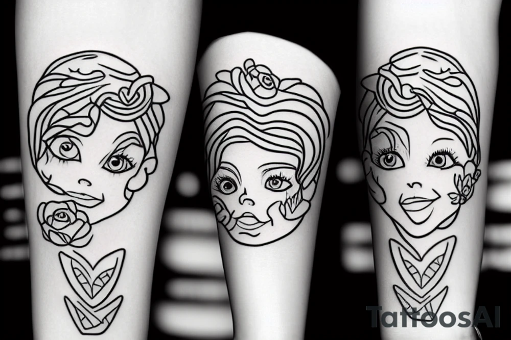 Baby cute love tattoo idea