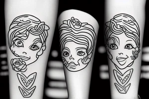 Baby cute love tattoo idea