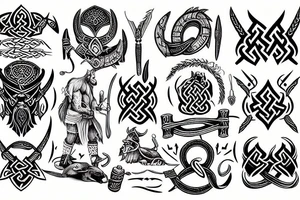 Viking symbols tattoo idea