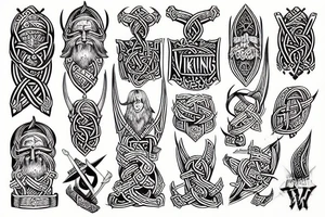 Viking symbols tattoo idea