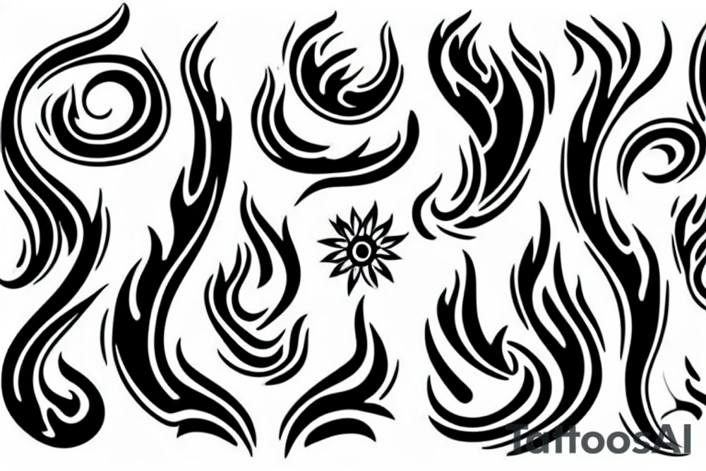 flame with rounded base tattoo idea