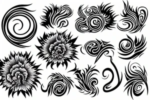 flame with rounded base tattoo idea