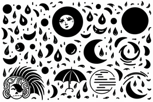 The sun, the rain, the moon, the sky. All falls down. tattoo idea