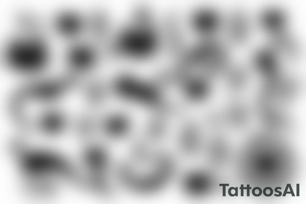 Black cat tattoo idea