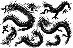 Japanese traditional dragon tattoo idea
