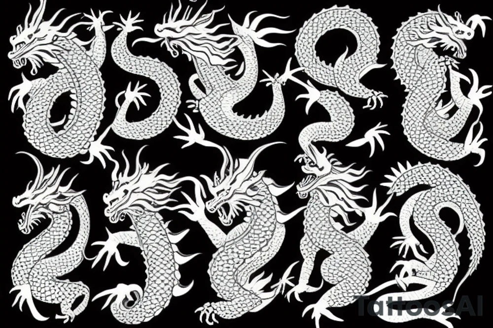 Japanese traditional dragon tattoo idea