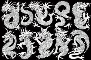 Japanese traditional dragon tattoo idea