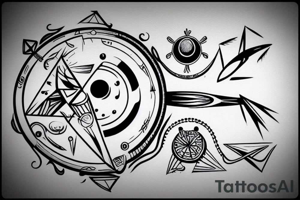a spaceship logo circular stylized alien shape triangle simple tattoo idea a spaceship logo circular stylized alien shape triangle simple tattoo idea