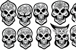 Angry skull tattoo idea