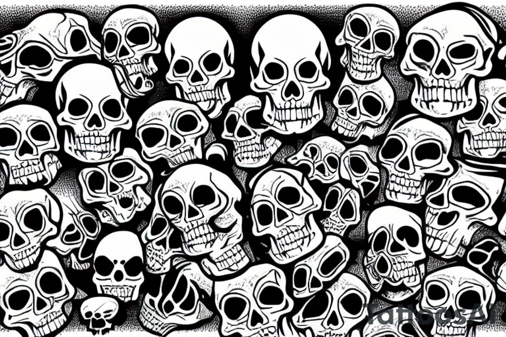Angry skull tattoo idea