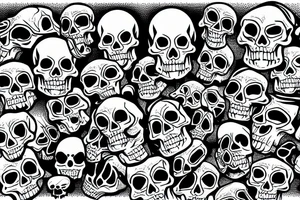 Angry skull tattoo idea