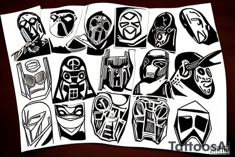 mf doom mask tattoo idea
