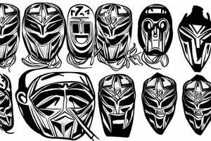 mf doom mask, hyperrealistic tattoo idea
