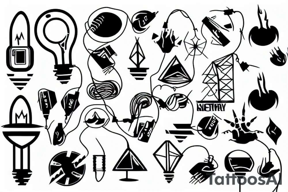 Simple electricity tattoo idea