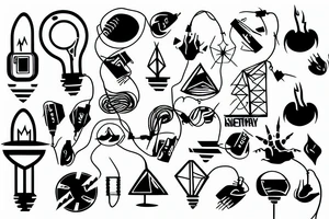 Simple electricity tattoo idea