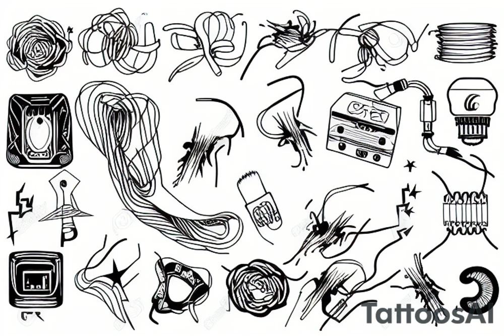 Simple electricity tattoo idea