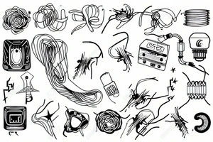 Simple electricity tattoo idea