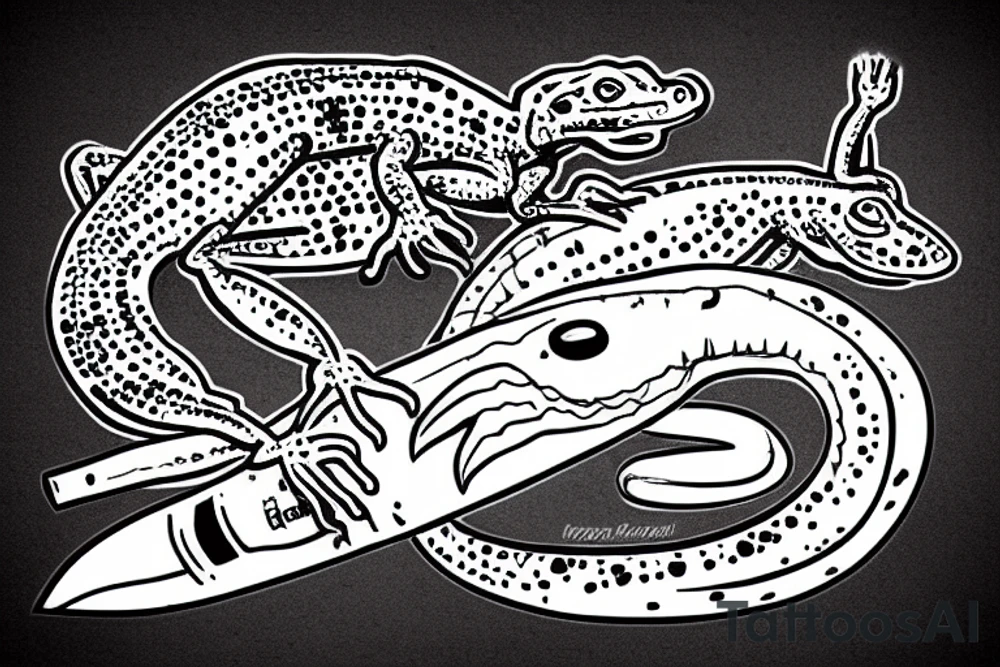 A lizard with a cigar tattoo idea