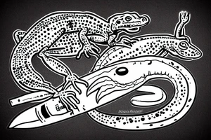 A lizard with a cigar tattoo idea