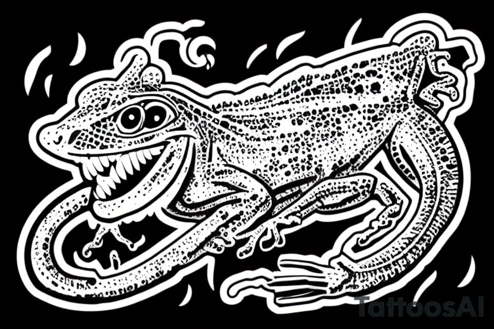 A lizard with a cigar tattoo idea