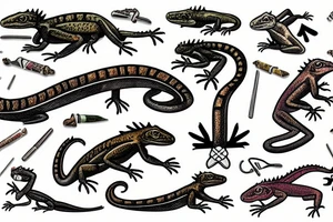 A lizard with a cigar tattoo idea