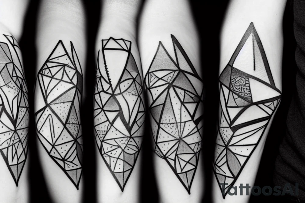 A baby wolf with angular modern shapes tattoo idea A baby wolf with angular modern shapes tattoo idea