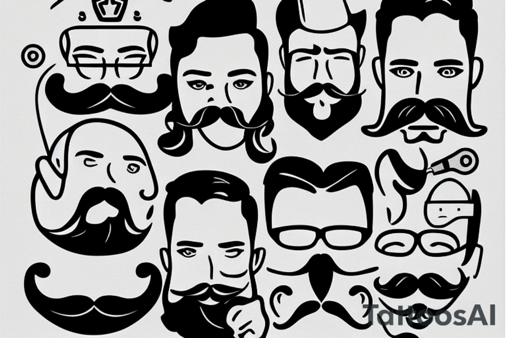 canadian guy with a moustache on the greek flag tattoo idea