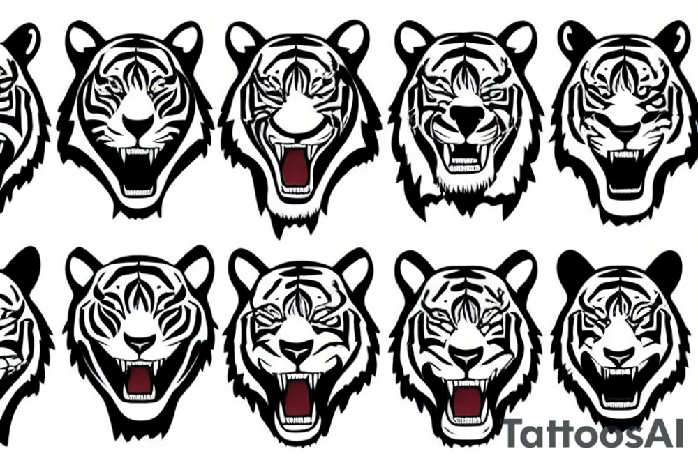 tiger head tattoo idea