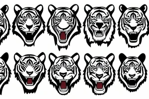 tiger head tattoo idea