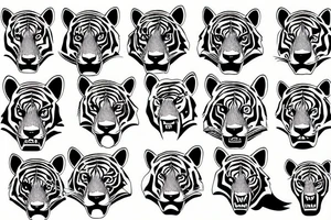 tiger head tattoo idea