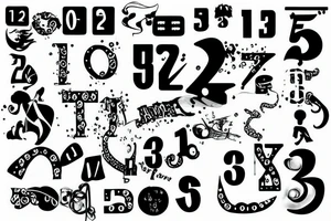 number tattoo idea