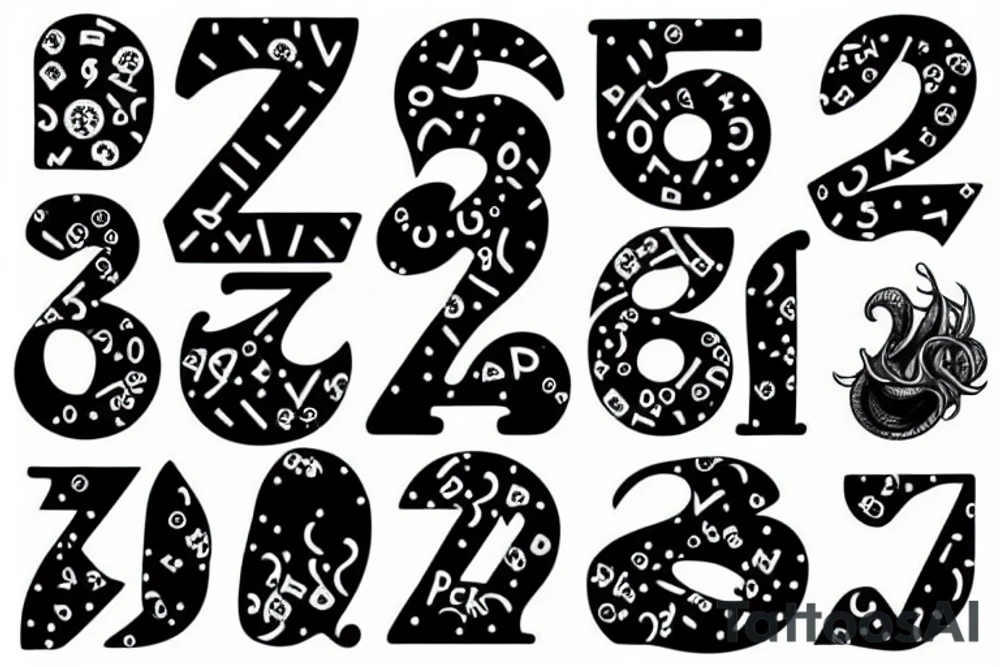 number tattoo idea