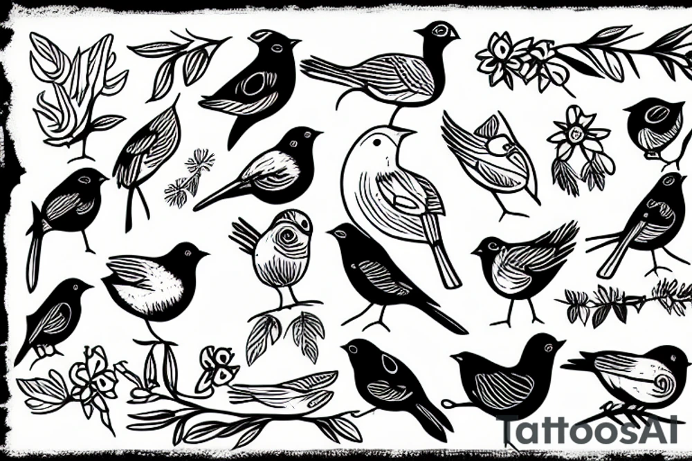 bird in a bun tattoo idea