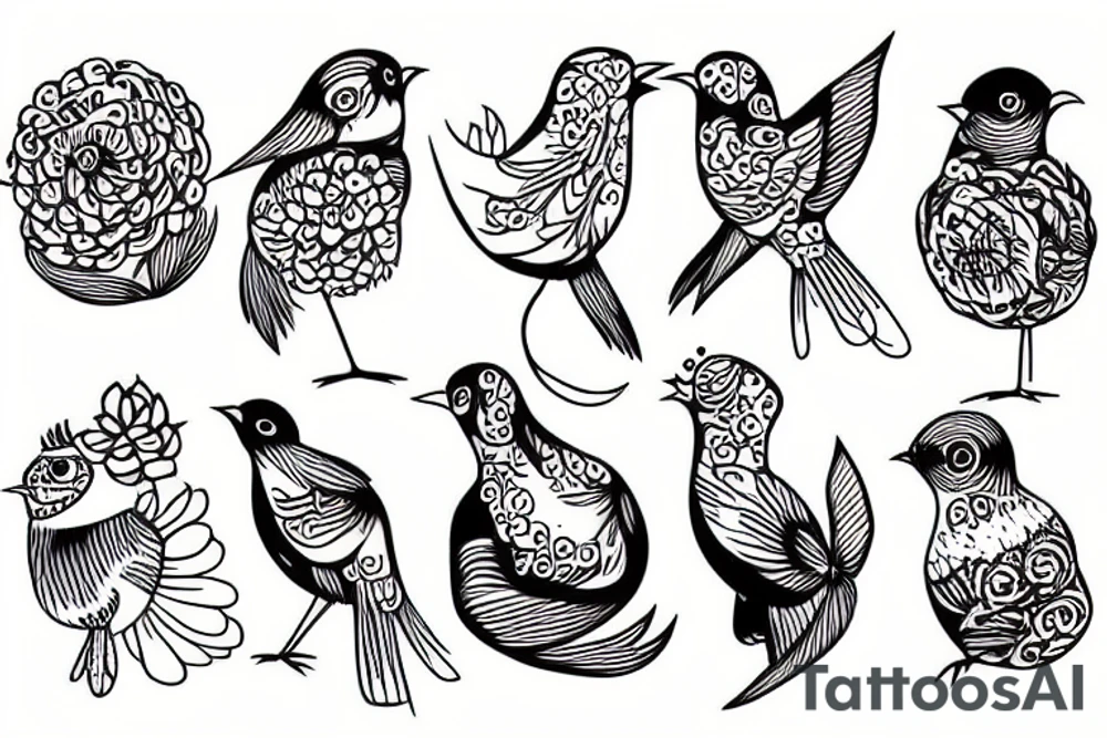 bird in a bun tattoo idea