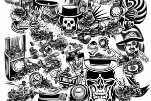 Crazy Gangster shit tattoo idea