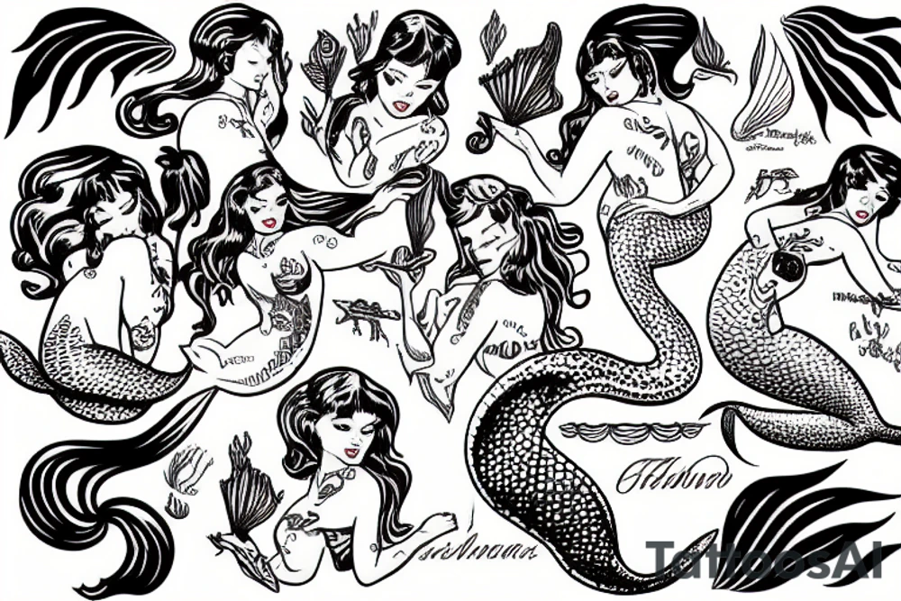 Mermaid Betty page tattoo idea