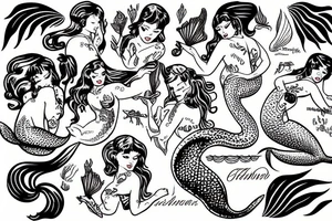 Mermaid Betty page tattoo idea