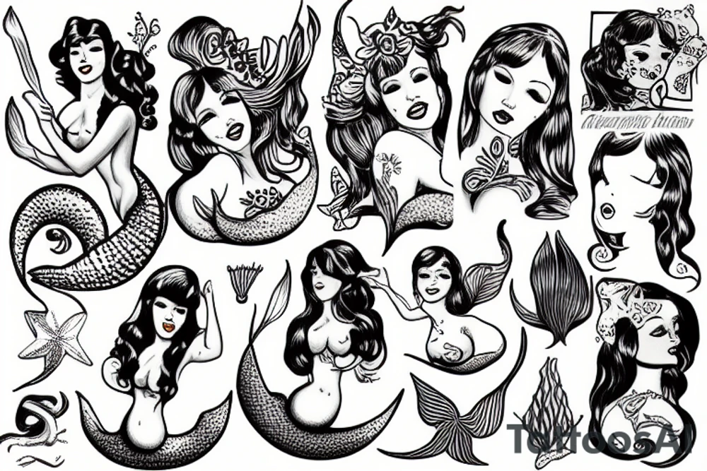 Mermaid Betty page tattoo idea