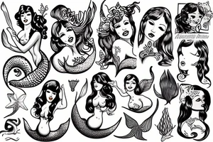 Mermaid Betty page tattoo idea