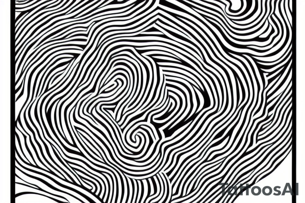 think line geometric grain of salt tattoo idea