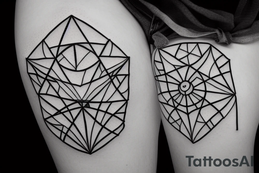 think line geometric grain of salt tattoo idea