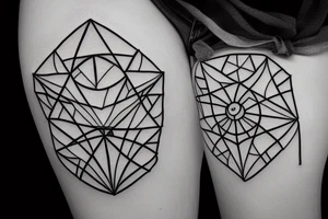 think line geometric grain of salt tattoo idea