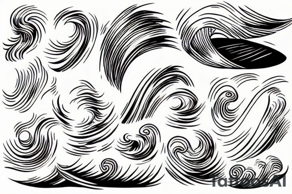 wave good for surfing tattoo idea